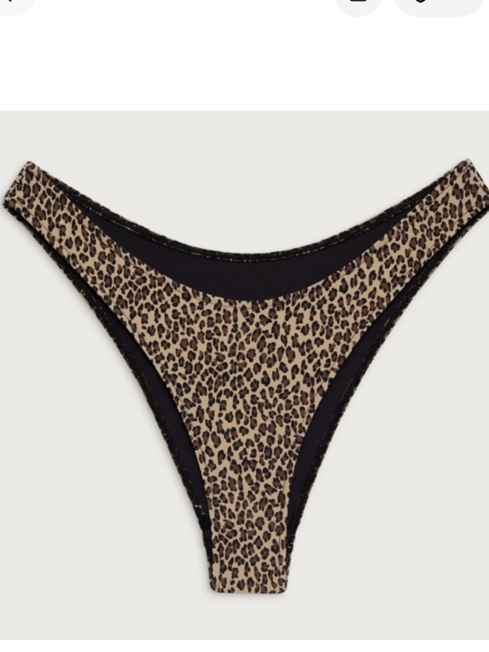 NWT Frankie's Bikinis Leopard Print Dove Bottom size Small